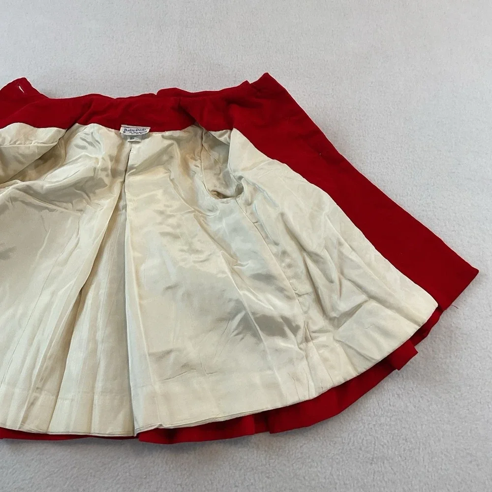 Vintage Baby Duds Of Oklahoma Red Corduroy Coat Jacket Girls Size 1T Lined